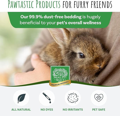 Small Pet Select Premium Small Animal Bedding, Natural Soft Paper Bedding for Small Indoor and Outdoor Pets, Made in USA, 56 L Pack,Beige