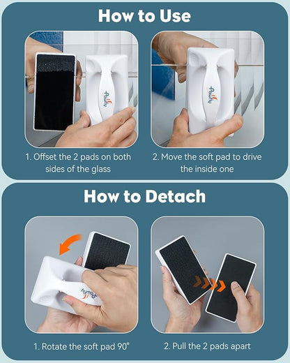 Pawfly 5" Mini Magnetic Fish Tank Cleaner, Aquarium Magnet Glass Cleaner for Glass Aquarium, Strong Magnetic Brush Cleaning Tool for Glass Fish Tanks up to 40 Gallons