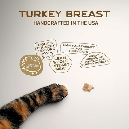 Smart Cookie Turkey Freeze Dried Cat Treats – Single Ingredient, High-Protein Snacks for Picky Cats – 100% Lean Turkey, No Fillers or Additives, Made in The USA – 1oz