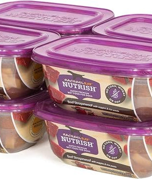 Nutrish Rachael Ray Premium Natural Wet Dog Food, Beef Stroganwoof Recipe, 8 Ounce Tub (Pack of 8)