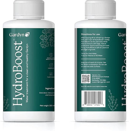 Gardyn HydroBoost for Gardyn Hydroponic Indoor Gardens - 250 ML (Plant Based Water Treatment-Lowers PH, Balances Plant Nutrients & Reduces Need for More Intensive Hydroponic Growing System Cleanings)