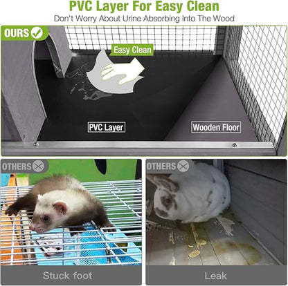 GUTINNEEN Ferret Cage Rat Cage 5 Levels Small Animal Cage for Chinchilla, Hedgehogs, Squirrel, Chameleon, Lizard, Gerbils Anti-Chewing