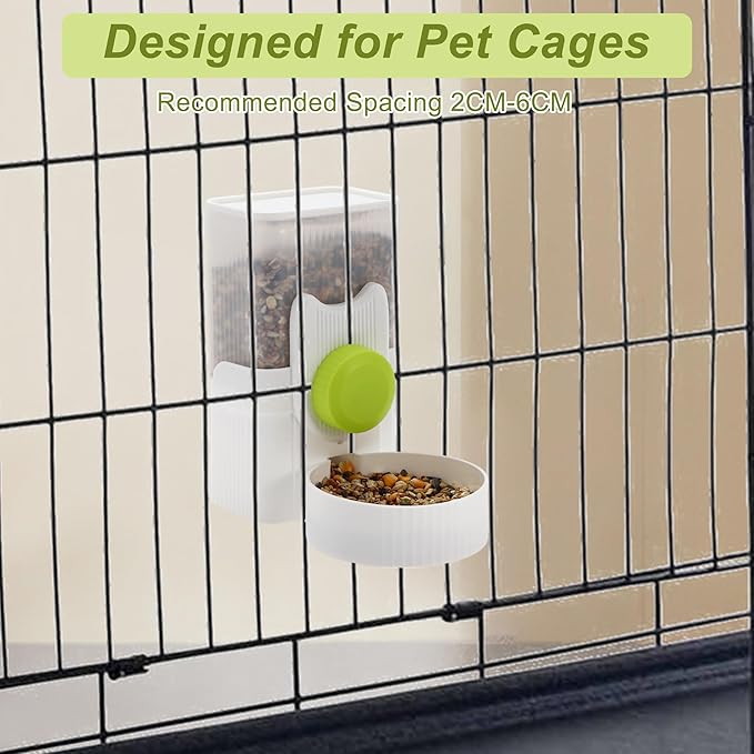 Rabbit Water Bottle, 35oz Large Capacity, Hanging Automatic Food Dispenser, for Small Animals Guinea Pig Ferret Cage Accessories Green