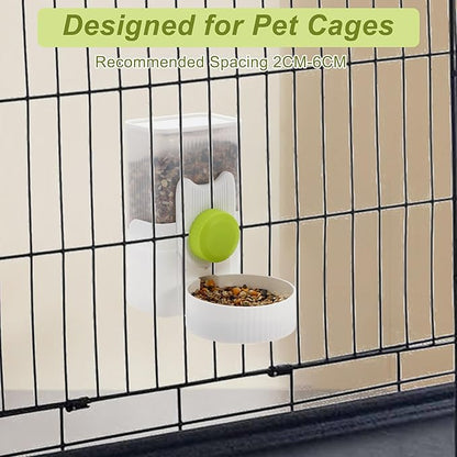 Rabbit Water Bottle, 35oz Large Capacity, Hanging Automatic Food Dispenser, for Small Animals Guinea Pig Ferret Cage Accessories Green