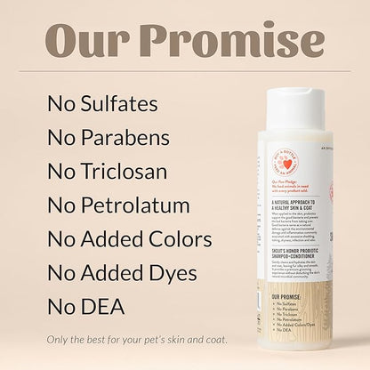 Skout's Honor Probiotic Pet Shampoo & Conditioner with Avocado Oil & Omega-3s, 97% Natural, Paraben & Sulfate-Free, Cruelty-Free, 16oz, Dog of The Woods