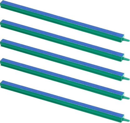 16 Inch Aquarium Air Stones Bar - Air Stone Kit with 5 Pcs Square Oxygen Diffuser Long Bubble Release Mineral Airstones for Fish Tank Pumps DWC Bucket Reservoir Pond