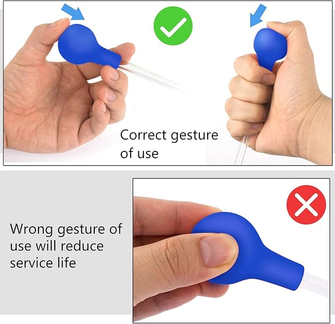 Aquarium Choice Coral Feeder Long Syringe Tube Liquid Fertilizer Feeder SPS HPS Marine Reef Coral Feeder Tool Fish Excreta Cleaner (6 Units 46.5CM/18.3 Inch)