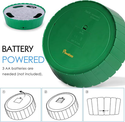 Pawaboo Interactive Cat Toy with Running Mouse, Electronic Motion Cat Toy Automatic Teaser for Indoor Cats, Pop and Play Hide Seek Cat Toys Hunting Mouse for Pet Cat Kitten Play Fun Exercise, Green