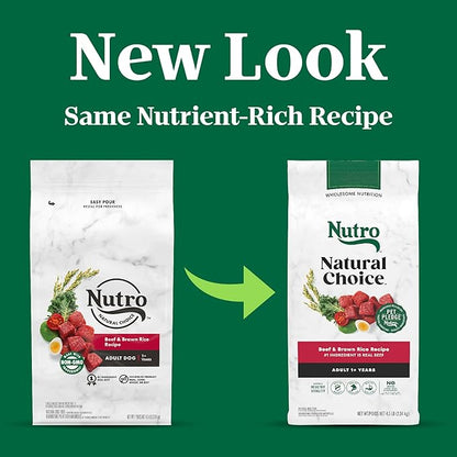 Nutro Natural Choice Adult Dry Dog Food, Beef and Brown Rice Recipe, 4.5 lbs