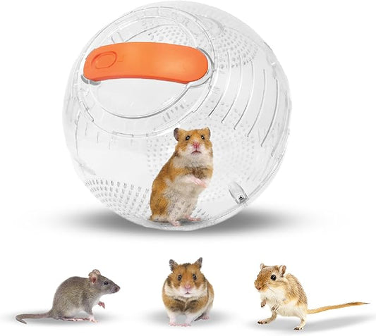 Clear Hamster Exercise Ball (7”) – Sturdy Dwarf Hamster Ball for Safe, Active Play – Ventilated Small Animal Toys for Gerbils, Mice & Other Small Pets – Must-Have Pet Rat Accessories