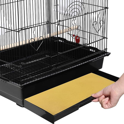 100PCS Bird Cage Liner Papers 11×17in-Disposable Kraft Paper Cage Liners for Pet Bird Parrot Cushion Pad Pet Bedding Accessories(Kraft Paper)