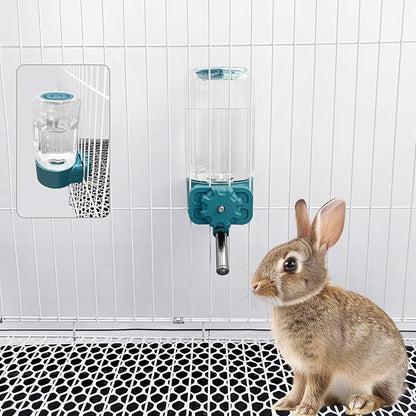 LOS ANDES No-Drip Water Bottle/Feeder for Guinea Pigs/Hamsters/Bunnies/Ferrets/Squirrel/Hedgehog/Other Small Pets, Weather Resistant Cage Water Bottles for Dogs/Cats, 18.5oz,Blue