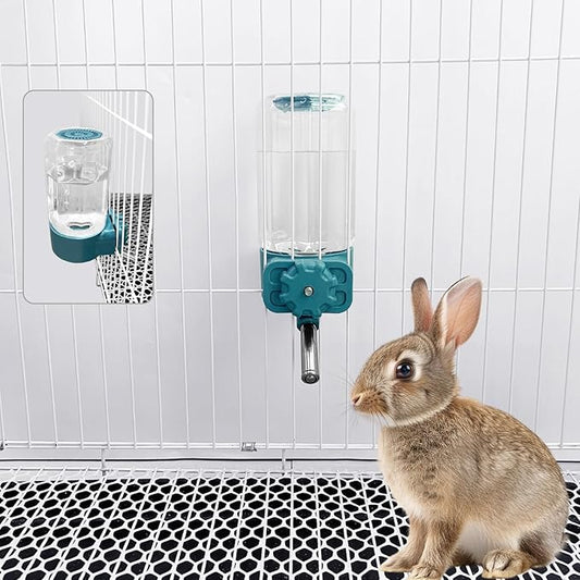 LOS ANDES No-Drip Water Bottle/Feeder for Guinea Pigs/Hamsters/Bunnies/Ferrets/Squirrel/Hedgehog/Other Small Pets, Weather Resistant Cage Water Bottles for Dogs/Cats, 18.5oz,Blue