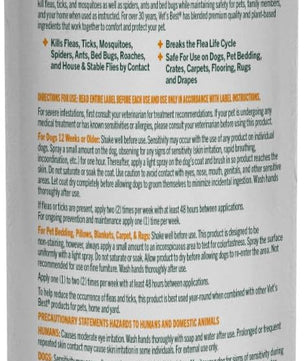 Vet's Best Natural Flea and Tick Easy Spray for Dogs – Cotton Spice Scent – Natural Flea & Tick Prevention – Kills Pests on Contact – Plant-Based Formula – Made in USA – 14 oz
