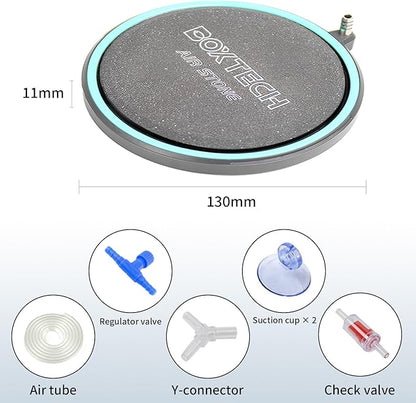 UPETTOOLS 5.2 Inch Air Stone for Aquarium – High Output Dissolved Oxygen Diffuser with Control Valve, Ultra-Quiet Nano Bubble Airstone for Large Fish Tanks, Breeding Tanks, Reef & Hydroponic Systems