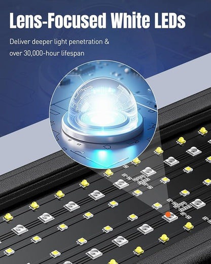 Pawfly Aquarium Light for Plants, 36 W Fish Tanks Light, Full Spectrum Aquarium Lights, 24/7 LED Aquarium Light with Timer & Adjustable Brightness, Fishes Lamp for 16"-22" Tanks