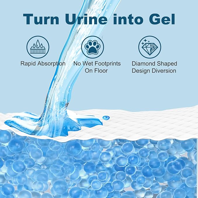 Boscute Enormous Size 54"x37" Pee Pads for Large Dogs, Heavy Absorbent Quick Dry Disposable Puppy Pee Pads, Thicken Strong Leak-Proof Backing Disposable Dog Pads (100 Counts)