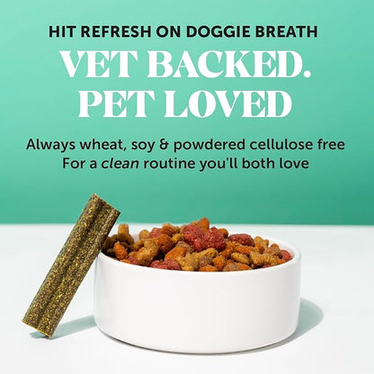 Pet Honesty Dental Health Fresh Sticks - Oral Hygiene Dental Treat for Dogs - Dental Dog Chews - Freshen Dog Breath, Reduce Plaque + Tartar - 16 Sticks