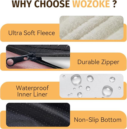 Orthopedic Waterproof Large Memory Foam Dog Bed: Washable Dog Bed with Bolsters - XXL Orthopedic Removable Cover for Medium Large Sized Pet - Non-Slip Bottom - Pink