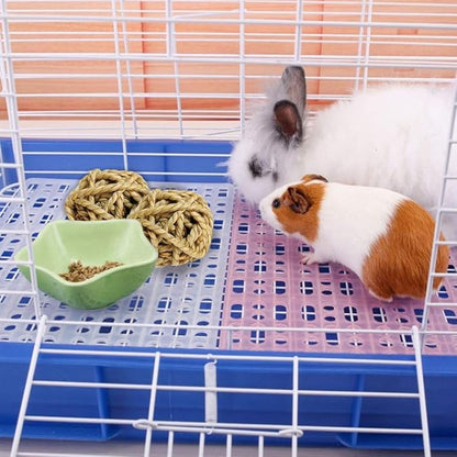 15PCS Rabbit Grass Balls 2.8in Large Guinea Pig Balls Small Animal Activity Enrichment Toy for Bunny Chinchilla Hamster Gerbil Grinding Playing