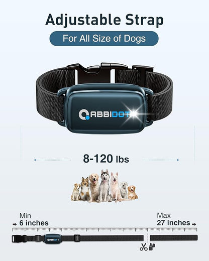 ABBIDOT Dog Shock Collar, 3300 FT Dog Training Collar with Remote, IPX7 Waterproof with 4 Training Modes, Rechargeable E-Collar for Small Medium Large Dogs (5-120 lbs)