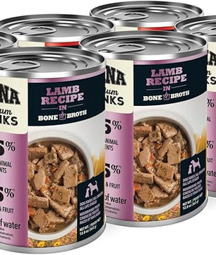 ACANA Premium Chunks in Bone Broth Grain-Free Wet Dog Food Variety Pack: Beef + Lamb Recipes 12.8oz Cans (6 Count, 3 of Each)