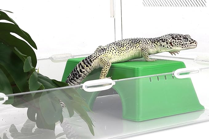 Snake Hide, Leopard Gecko Tank Accessories for Reptile Ball Python Crested Gecko Lizard Bearded Dragon - GreenHideM