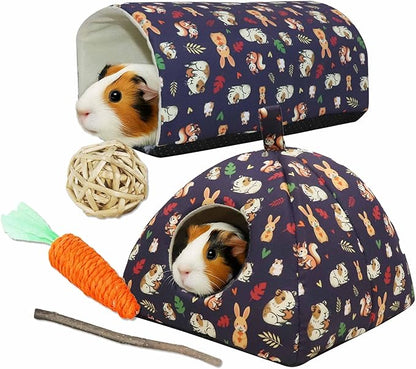Guinea Pig Hideout - Guinea Pig Tunnel, Bunny and Rabbit Bed, Rabbits Accessories, Hamster and Chinchilla Toys, Small Animal Hideout, Ferret Bed, Hamster Chew Toys, Rabbit Hideout