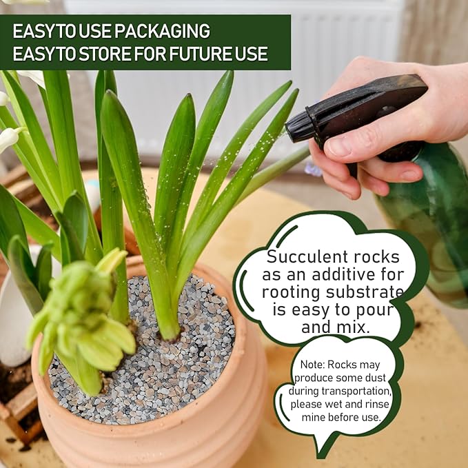 30 LBS GreyMixed Pea Gravel, Natural Succulent and Cactus Gravel Pebbles, Pebbles for Indoor Plants, Natural Gardens Mulching, for Houseplants, for Aquarium Gravel, to Maintain Soil Aeration(4-6mm)