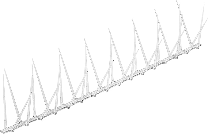 Bird B Gone - EnviroSpike Plastic Anti Bird Spikes (24' Kit) - Humane Deterrent - Stops Pigeons & Birds from Roosting - UV-Stabilized Polycarbonate - for Rooftops, Ledges, Fences, Etc - Made in USA