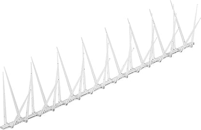 Bird B Gone - EnviroSpike Plastic Anti Bird Spikes (24' Kit) - Humane Deterrent - Stops Pigeons & Birds from Roosting - UV-Stabilized Polycarbonate - for Rooftops, Ledges, Fences, Etc - Made in USA