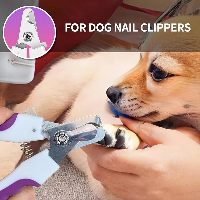 OneCut 4.7" Small Dog & Cat Nail Clipper Stainless Steel Cat Claw Trimmers for Rabbits, Guinea Pigs, Birds, Puppies, Kittens and Small Animals Pet Nail Clipper for Professional and Home Use (Purple)