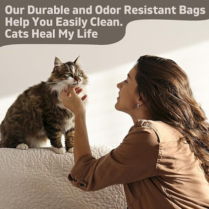 60 Pack Cat Litter Bags for PetSnowy Snow+ Cat Litter Box, Heavy Duty Tear and Leak Resistant Litters Bag, Self-Sealing Waste Drawer Liner Bags for PetSnowy (60)