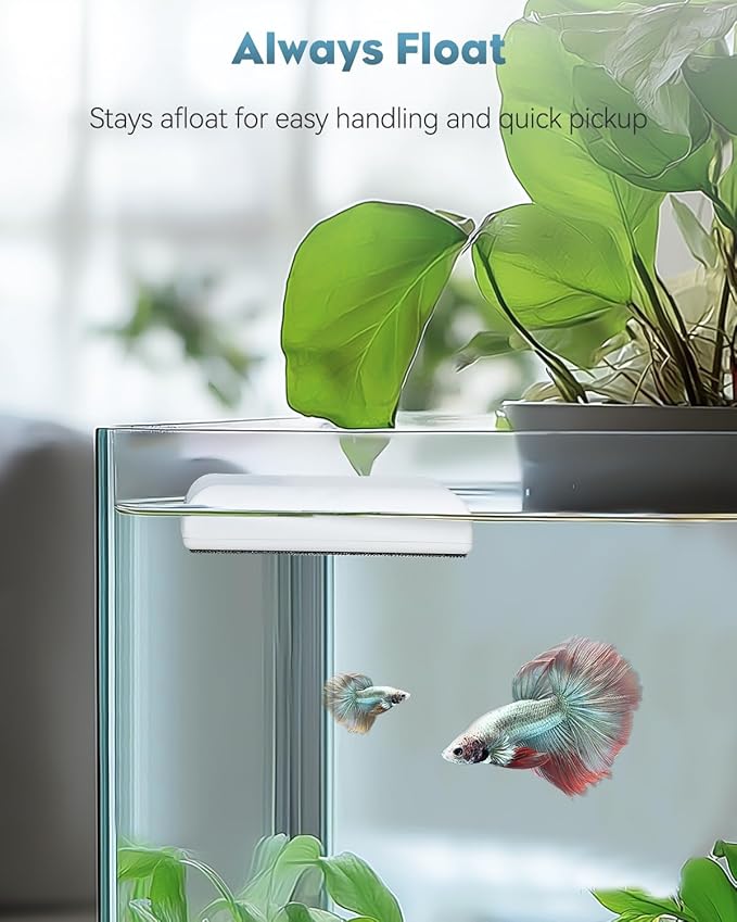 Pawfly 5" Mini Magnetic Fish Tank Cleaner, Aquarium Magnet Glass Cleaner for Glass Aquarium, Strong Magnetic Brush Cleaning Tool for Glass Fish Tanks up to 40 Gallons