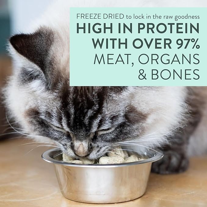 Meow Freeze Dried Cat Food - Wild Brushtail Recipe, High Protein Cat Treats, Meals & Toppers,Dry Cat Food,9.9 oz