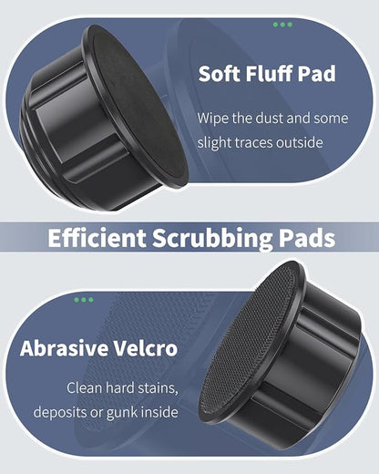 Pawfly Aquarium Magnetic Brush for Glass Fish Tanks 1.5 Inch Stain Scrubber Pads Cleaning Tool for 3/5 Inch Thick Fresh & Marine Aquariums up to 10 Gallons, 2 Pack