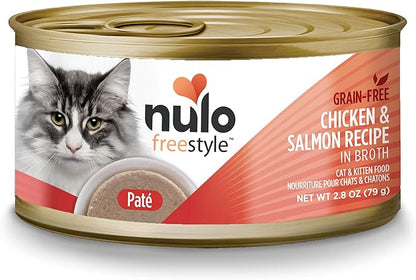 Nulo Freestyle Cat & Kitten Wet Pate Canned Cat Food, Premium All Natural Grain-Free, with 5 High Animal-Based Proteins and Vitamins to Support a Healthy Immune System and Lifestyle