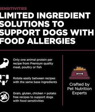 Go! Solutions Sensitivities Limited Ingredients, Grain-Free Dry Dog Food, Lamb Recipe for Sensitive Stomach, 22 lb Bag