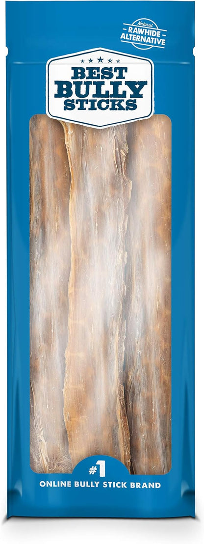 Best Bully Sticks 12 Inch Beef Jerky for Dogs - 12 Count (Pack of 1) - All-Natural, High-Protein Gullet, Rawhide Free, Chewy Treat