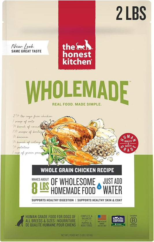 The Honest Kitchen Dehydrated Whole Grain Chicken Dog Food, 2 lb Box