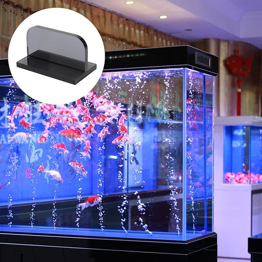 6 Pcs Acrylic Aquarium Lid Handles, Transparent Grey Glass Fish Tank Cover Handle with Adhesive Sticker, Rectangle Aquarium Tank Lid Replacement Handle for Aquarium Fish Cover Holder