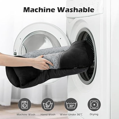 INVENHO Small Dog Bed Rectangle Washable Orthopedic Soft Calming Sleeping Durable Pet Cuddler with Anti-Slip Bottom