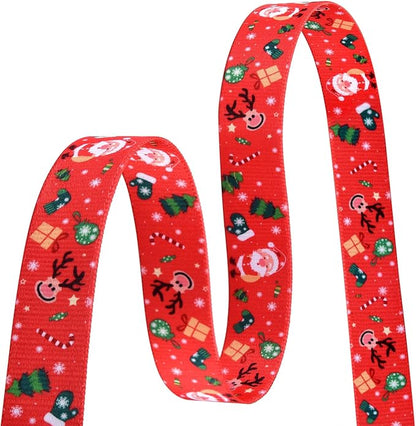 Christmas Dog Collar and Leash Set - Premium Adjustable Dog Collar for Small Medium Large Dogs (Christmas Set,L)