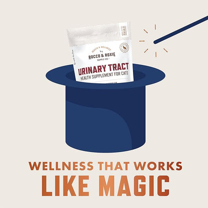 Rocco & Roxie Cat Urinary Tract Health Supplement, Cranberry and D-Mannose for Kidney, Bladder, and UT Support, Vet Recommended Chicken Flavored Crunchy Chews Cats Love, Made in USA