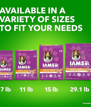 IAMS Proactive Health Healthy Aging Adult Dry Dog Food for Mature and Senior Dogs with Real Chicken, 29.1 lb. Bag