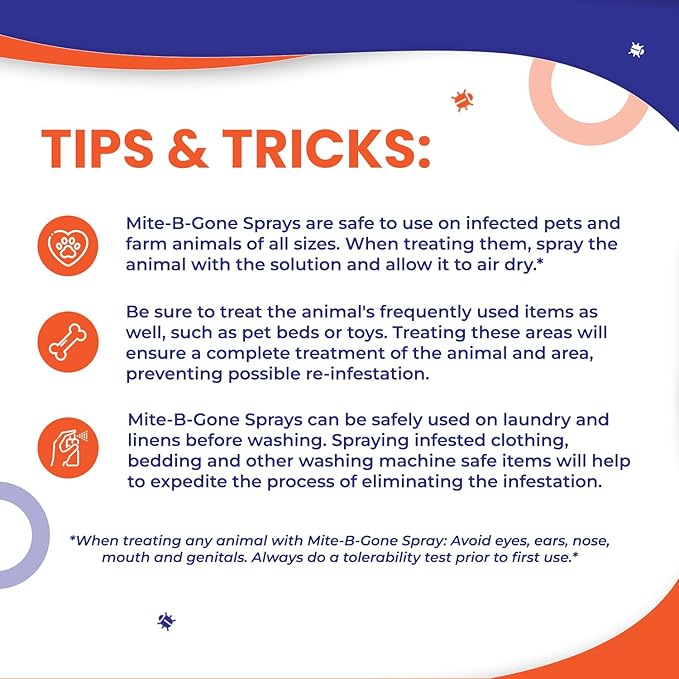 Mite Killer Treatment Spray for Home by Mite-B-Gone - Kills All Types of Mites, Dust, Spider, Rat, Carpet & Bird Mites | Safe for Homes, Furniture & Animals | Non-Toxic | Kid & Pet Friendly | 1 Gal