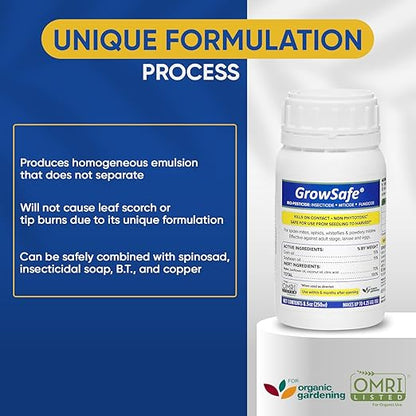 GrowSafe Bio-Pesticide, Organic and Natural Miticide, Fungicide and Insecticide (8.5 fl.oz)