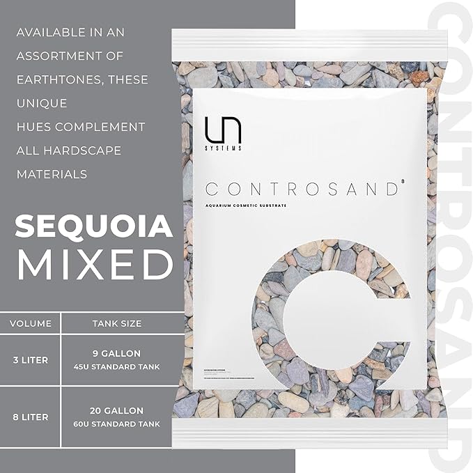 Ultum Nature Systems Controsand Sequoia Gravel (8L) - Small Pebbles for Fish Tank - Planted Aquarium Rocks - Fish Tank Substrate - Aquarium Pebbles - Versatile Fish Tank Stones