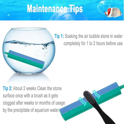 5 PCS Aquarium Air Stone Kit 4 Inch Mini Bubble Bar Square Oxygen Diffuser Release Mineral Airstones for Pumps for Your Fish Tank Oxygenation Needs