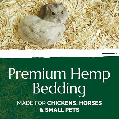 High Grade French Hemp Bedding, 44lb (400L) Jumbo Bulk Bag of Extremely Low Dust Shavings for Horses, Chickens, Small Animals, Rats, Guinea Pigs, Bunny Rabbits, Reptiles, Good Chicken Coop Bedding